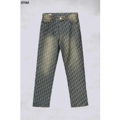 디* 오블리크 워싱 스트레이트 데님 팬츠