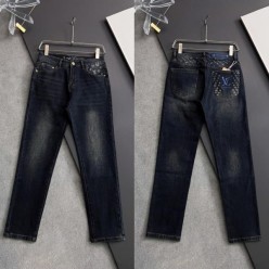 루* 모노그램 로고포인트 워싱스판 데님진수입최고급