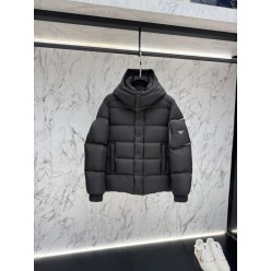 프** 포켓로고 구스다운 후드 패딩