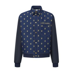 루* M1183 업사이클 데님 바시티 자켓