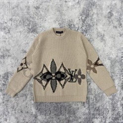 루* 25 그래픽 모노그램 플라워 니트  수입  프리미엄