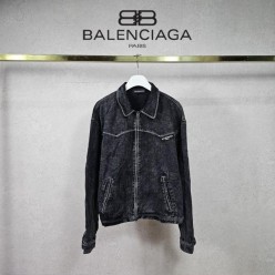 발**** 사선 스티치 투웨이 데님 자켓