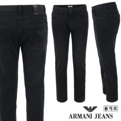 알** 빅 엠보 블랙 슬림 일자진 융 기모 원단