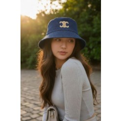 셀** 트리옹프 아플리케 데님 버킷햇 수입