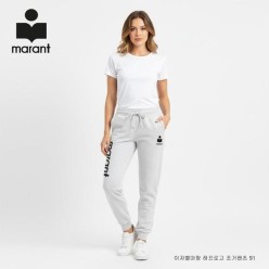 이** 마랑 하프로고 기모조거 팬츠 91