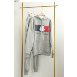 삼색 프린팅 코튼 기모 후드 조거셋