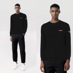 프** 블랙 와펜 기모 맨투맨