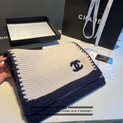 샤* 뜨개포인트 로고 베이지 머플러