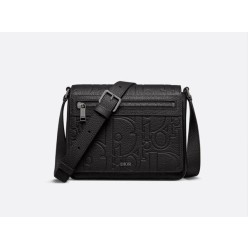 디* 플랩 스트랩백 블랙 Di*r Gravity 가죽  블랙 그레인 송아지 가죽 풀박스