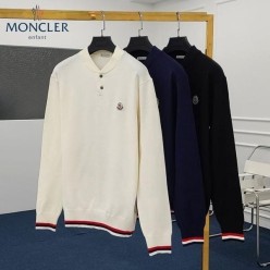 배색라인 캐시미어 헨리넥 니트