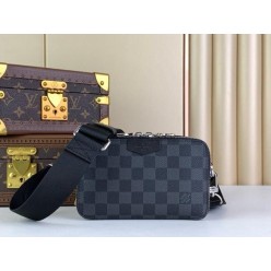 루* 다미에 그라파이트 크로스백