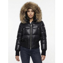 퍼후드 크롭 패딩 점퍼