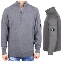 C* 컴퍼니 반집업 니트 스웨터 렌즈와펜 램스울 스트라이프