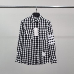 톰* 사선완장 건클럽 체크 셔츠