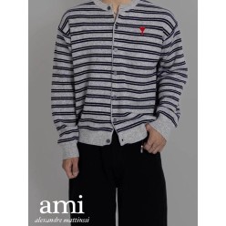 아* 자수로고 단가라 라운드넥 가디건