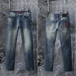 프** 로고 엠보 워싱스판 데님진수입최고급