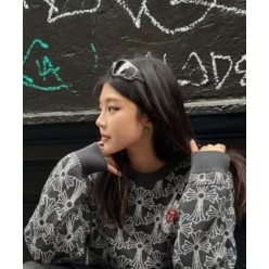 크* 십자가 크로스 자카드 라운드 니트수입최고급(남녀공용)