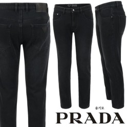 프** 레더 삼각로고 블랙 슬림 일자진 융 기모 원단