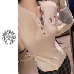 크* 스틸 패치 배색긴팔