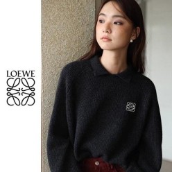 로** 카라넥 자수 골지니트