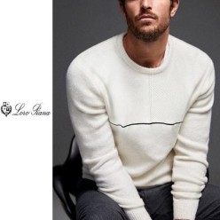 로* 피아나 빗살라인 앙고라 라운드 니트