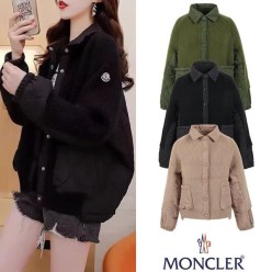 로고 레이어드 포켓 니트 자켓