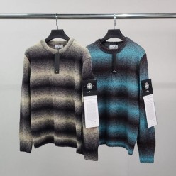 스* 흑백패치 모헤어 니트