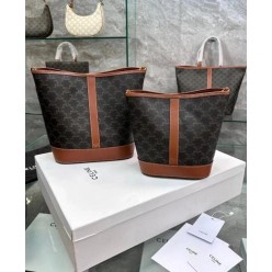 셀** 트리옹프 캔버스카프스킨 버킷백