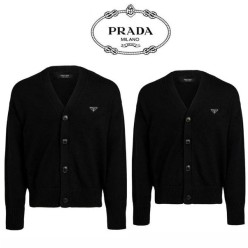 프** 트라이앵글 플레이트 커플가디건