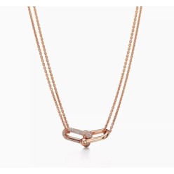 티** 하드웨어 목걸이 로즈골드