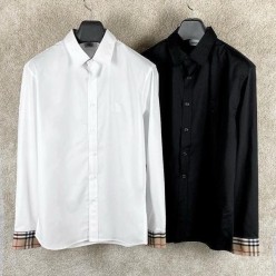 버** TB 모노그램 체크 포인트 셔츠