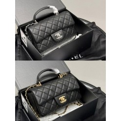 샤* 뉴 미니 캐비어 탑 핸들 플랩백