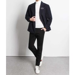 디* CD Icon 숏더블 코트 자켓