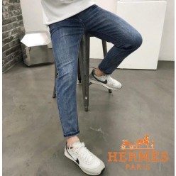 에*** 남성 워싱 스트레이트 데님 청바지