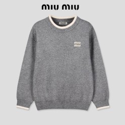 미*** 캐시미어 배색 라운드 니트