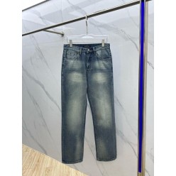 크* 수입 십자 엠보 데님 팬츠