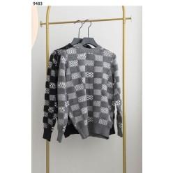 루* 수입고급 다미에 라운드 스웨터