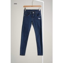 톰* 도그자수 슬림핏 데님 팬츠