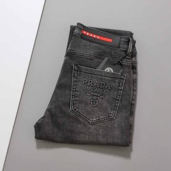 프** 수입 밀라노 블랙 데님 진