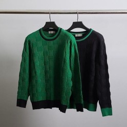 보** 패턴 라운드 니트