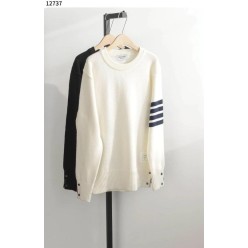 톰* 램스울 사선완장 라운드 니트