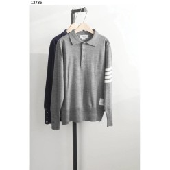 톰* 남성 파인 메리노 4바 카라 니트 셔츠