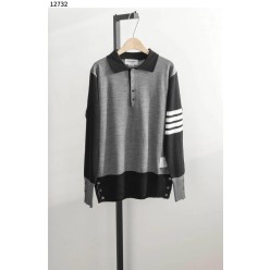 톰* 4버튼 긴팔 니트 카라티