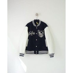 루* 시쉘 자수 바시티 자켓  수입