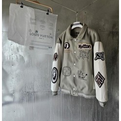 루* 바시티 패치 블루종 자켓