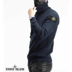 스* 와플 쉐도우 목폴라 니트