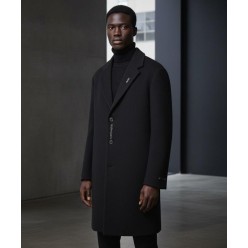 생** 포멀 모던 블랙 코트