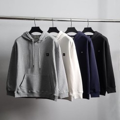 아** 블랙와펜 코튼 후드티