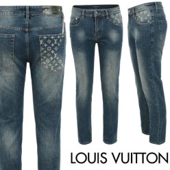 루* 모노그램 플라워 엠보 슬림 일자진