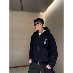 크* 입체로고 후드 집업